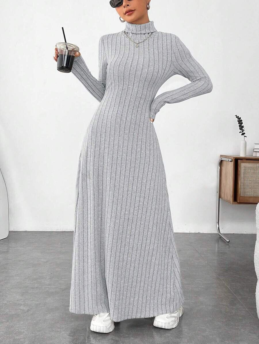 Vestido Mujer Manga Larga Cuello Alto - Otoño/Invierno