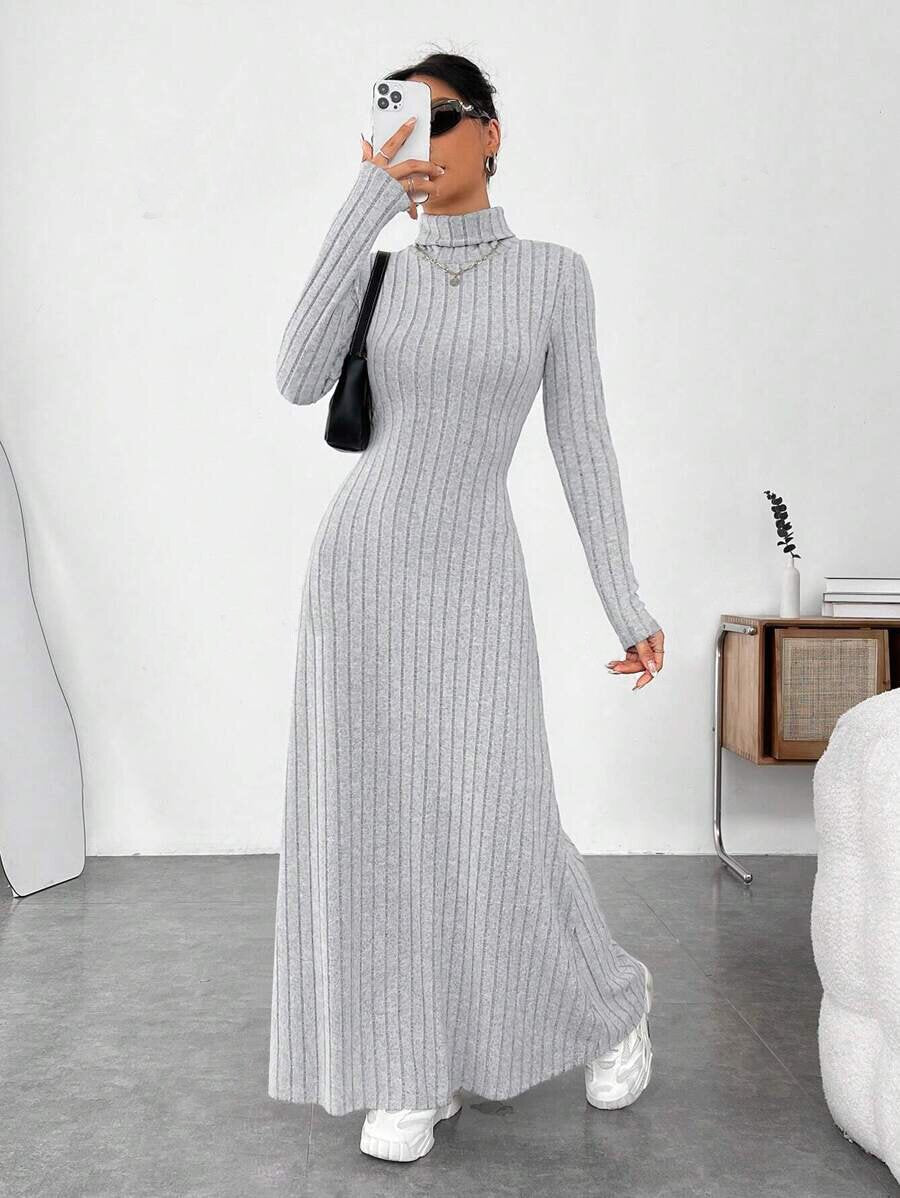 Vestido Mujer Manga Larga Cuello Alto - Otoño/Invierno