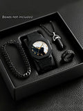 Set de Reloj + Pulsera + Collar + Anillo para Hombre