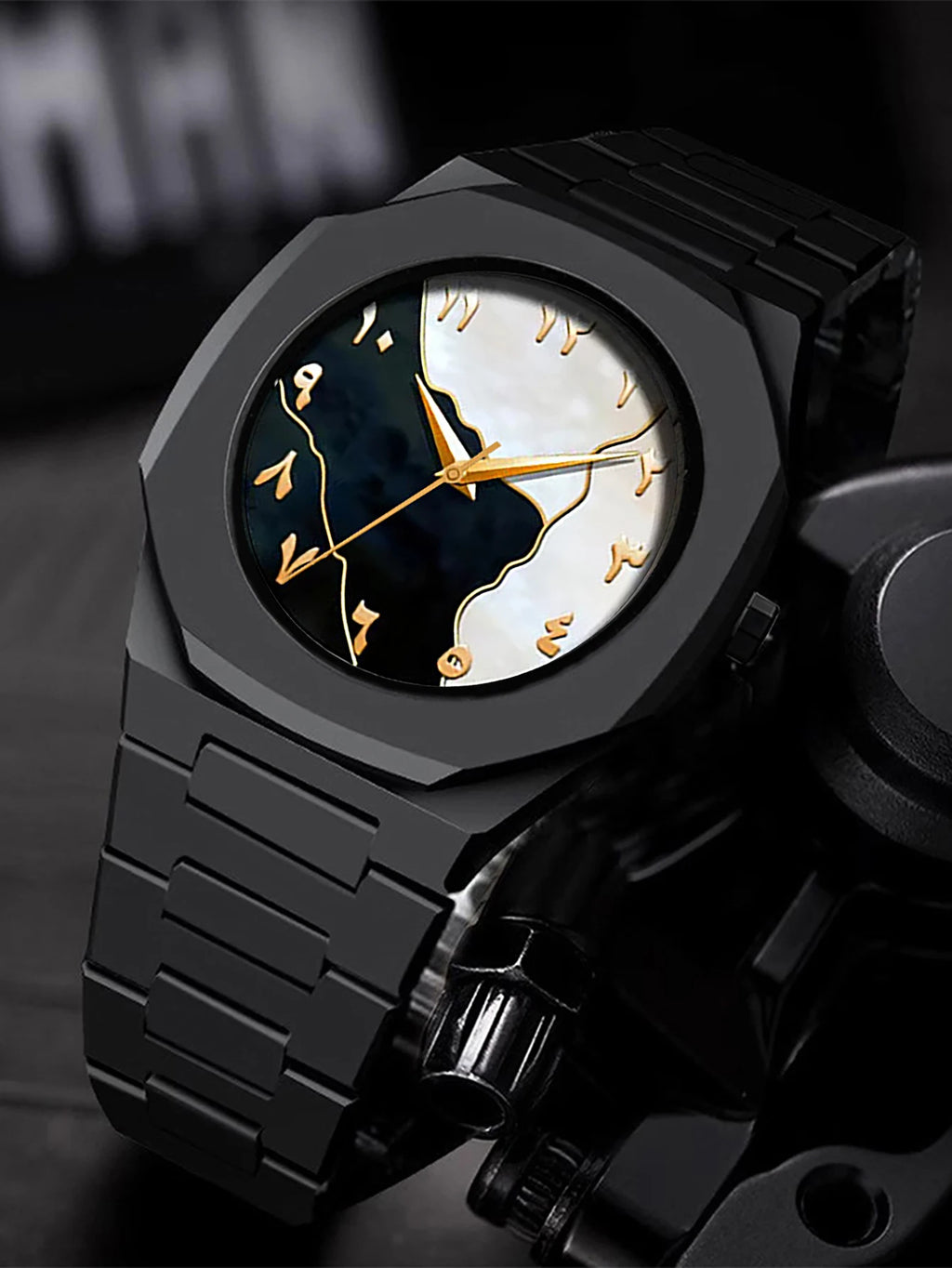 Set de Reloj + Pulsera + Collar + Anillo para Hombre